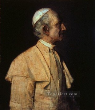 Franz von Lenbach Painting - Papa León XIII Francisco von Lenbach